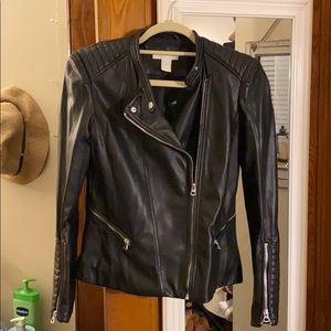 H&M black leather jacket